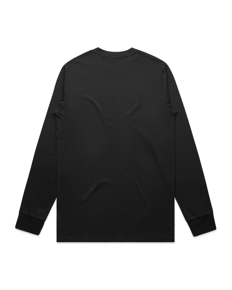 Bear Organic Longsleeve Heavy Cotton Tee - Black