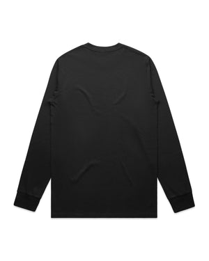 Bear Organic Longsleeve Heavy Cotton Tee - Black