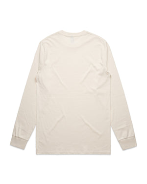 Bear Organic Longsleeve Heavy Cotton Tee - Natural White