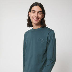 Bear Organic Longsleeve Heavy Cotton Tee - Stargazer