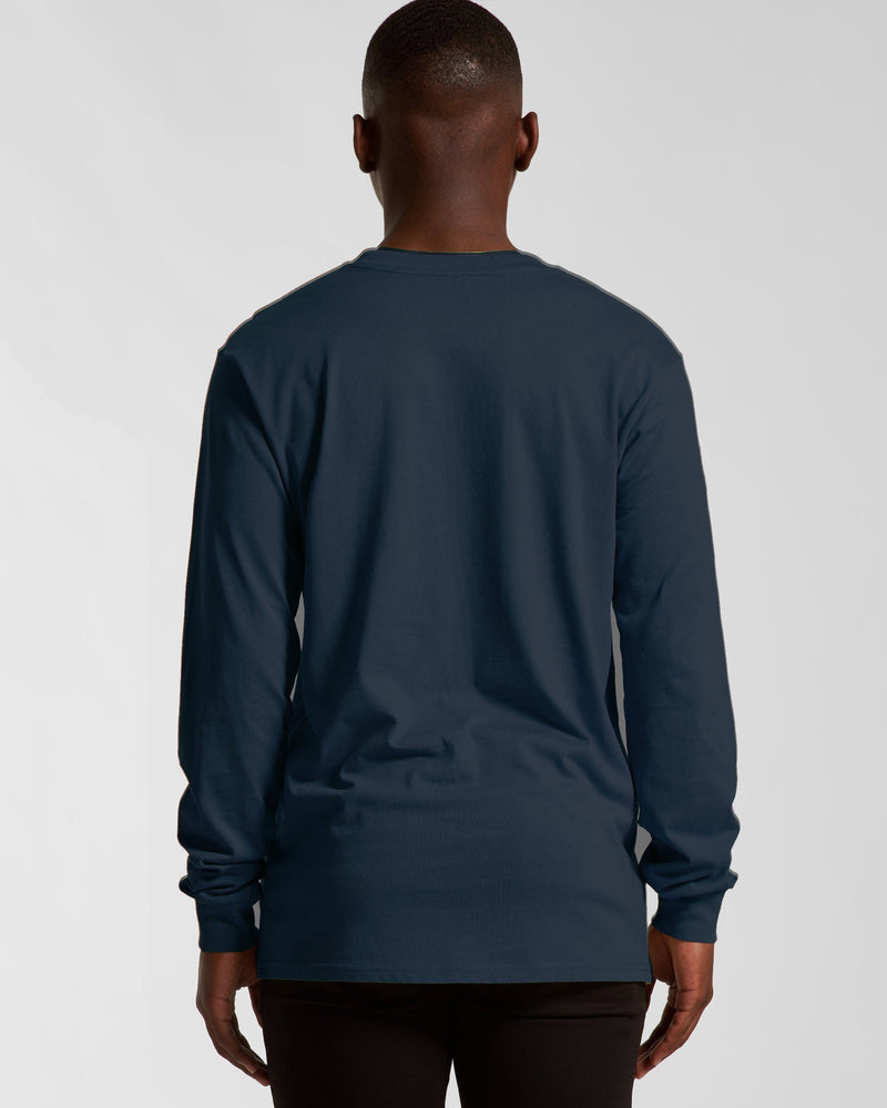 Bear Organic Longsleeve Heavy Cotton Tee - Petrol Blue