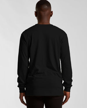 Bear Organic Longsleeve Heavy Cotton Tee - Black