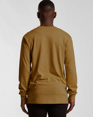 Bear Organic Longsleeve Heavy Cotton Tee - Camel