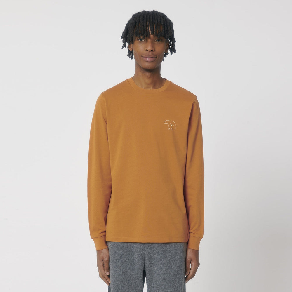 Bear Organic Longsleeve Heavy Cotton Tee - Day Fall