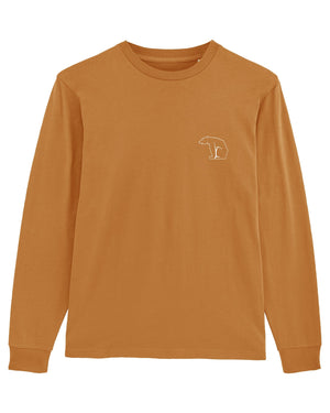 Bear Organic Longsleeve Heavy Cotton Tee - Day Fall