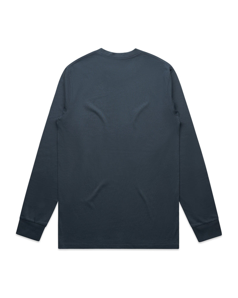 Bear Organic Longsleeve Heavy Cotton Tee - Petrol Blue