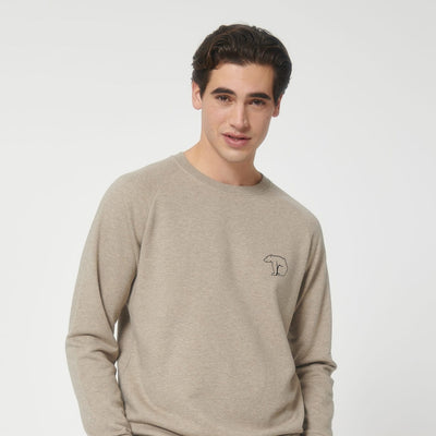 Bear Heavy Organic Sweatshirt - Heather Sand